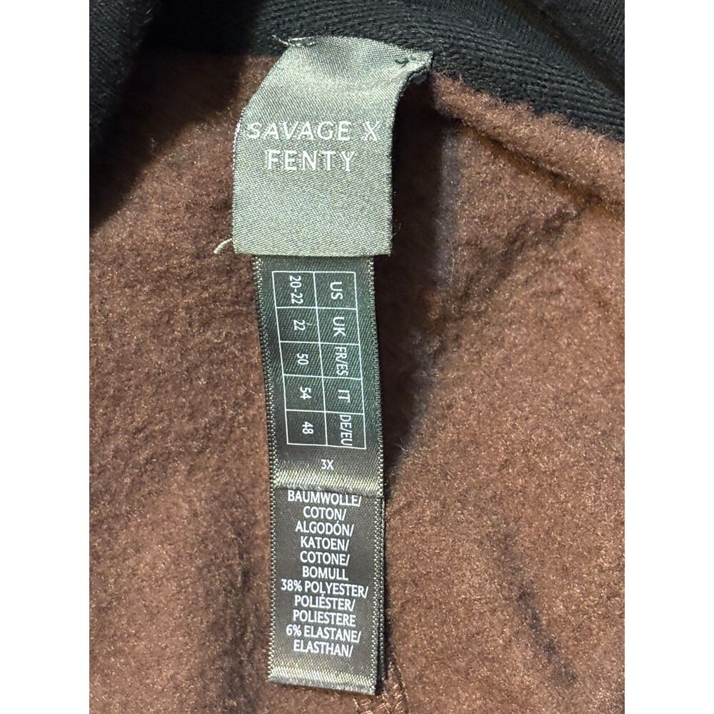 Savage X Fenty Leopard Print Hooded One Piece Jumpsuit 3X Brown Lounge Romper - Picture 5 of 12
